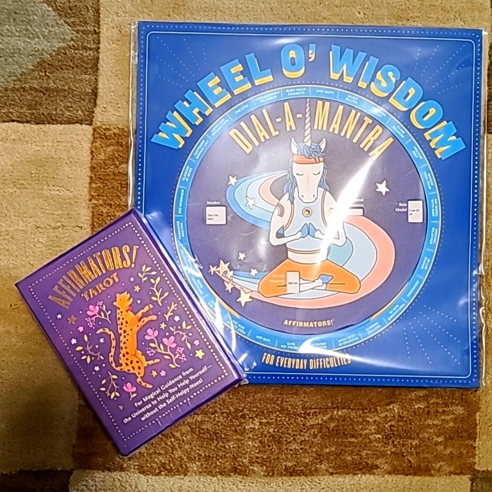 Affirmators! Tarot & Wheel O' Wisdom NIP!